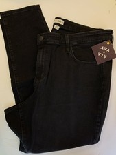 Ava  Viv Womens BLACK JEANS 22W NEW Denim Pants NWT Plus