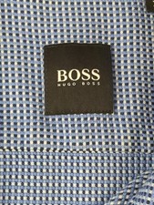 HUGO BOSS Button Up Shirt Blue Men's XL Long Sleeve