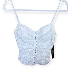 Moa Moa White Lace Tank Top