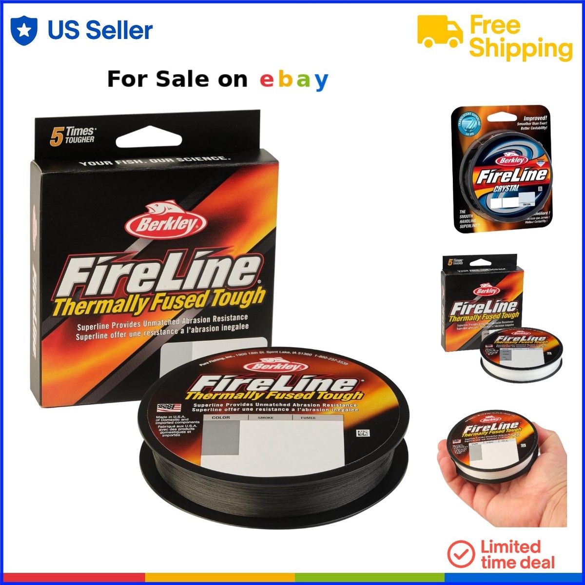 Fishing Line Braided 4lb 300yd Smoke High Strength Durable Coated