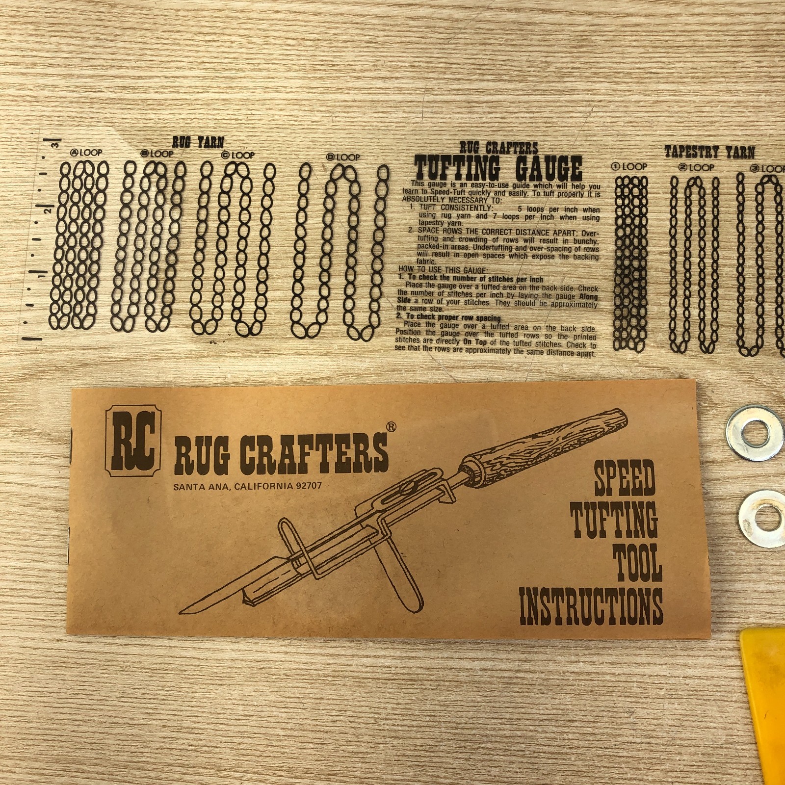 Vintage RC Rug Crafters Speed Tufting Tool  New In Box, Instructions, and Lube