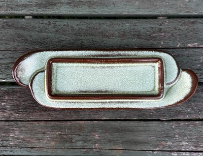 Vintage Frankoma Pottery Plainsman Green Butter Dish Replacement Bottom No lid