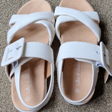 Lilley & Skinner Women’s White Strappy Flat Buckle Sandals EU 38 UK 5 192054
