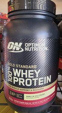 Optimum Nutrition Gold Standard 100 Whey Protein Vanilla Ice Cream, 2 lb