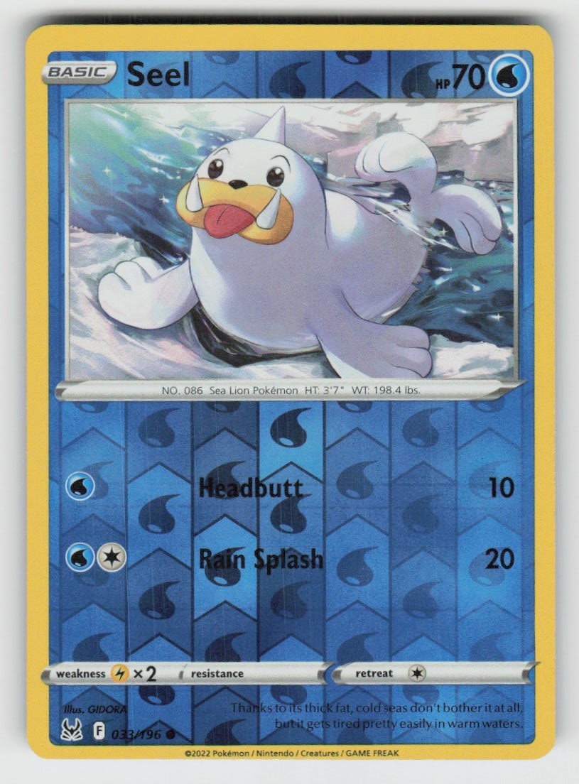Reverse Holo Seel 033/196 Common Lost Origin Near Mint