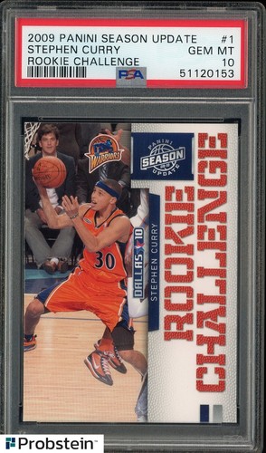2009-10 Panini Season Update Rookie Challenge Stephen Curry Warriors RC PSA 10