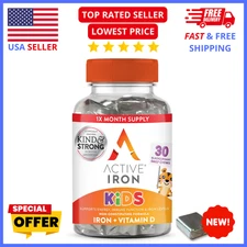 Iron Supplement for Kids 30ct – Gentle Chewables with Vitamin D Energy & Immune