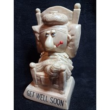 Vintage 1972 Russ Berrie Get Well Soon Figurine 9048 Made in USA Sick in Bed