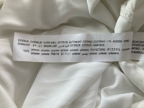 Vestido Zara Acanalado Correa Espagueti Abertura Blanco Largo Gasa Forro Parcial S Nuevo con Etiquetas - Imagen 12 de 14