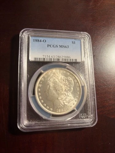 1884-O Morgan Silver $1 Dollar PCGS MS 63