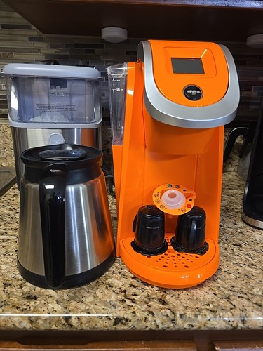Orange KEURIG Coffee Maker With Carafe 
