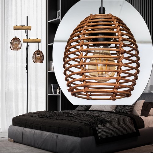 Rattan Lampshades,Woven Wicker Hanging Lamp Covers Shade,Rattan Boho shade fo... - Picture 6 of 6