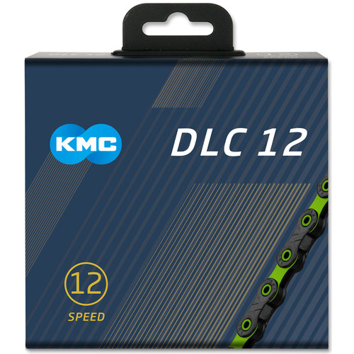 KMC X12 DLC Black/Green 126L cycle bike chain