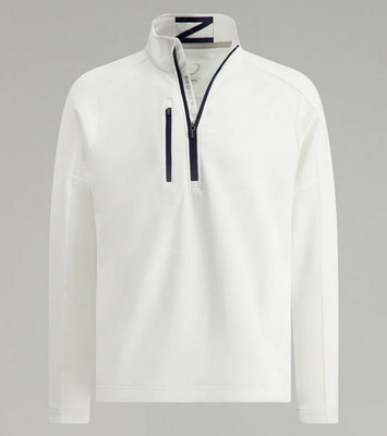 New Zero Restriction Z500 1/4 Zip Pullover White/Navy