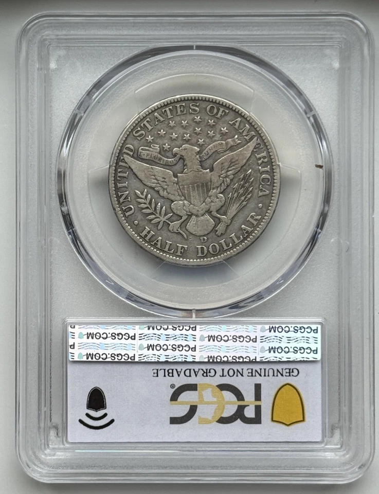 Medio dólar de peluquero 1915-D - graduación profesional detalle F Foto 2 de 3