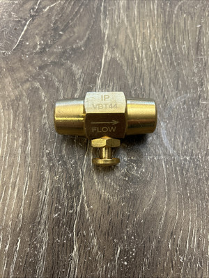 Interstate Pneumatics VBT44 - Brass Button Valve 1/4 Inch x 1/4 Inch Female NPT