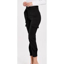 Dear John Penelope Super High Rise Cropped Cargo Nylon Black Pants Size 30