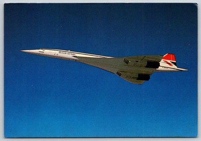 British Airways Concorde Airplane Postcard 4x6 uk