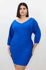 Karen Millen Bodycon Mini Dress XXXL in Blue RRP £89
