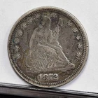 1872 Liberty Seated Quarter - Fine Details, Surface Nicks Obv (#60211-L)