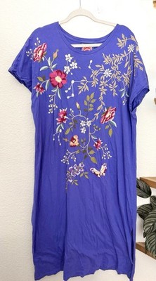 Johnny Was Dress Osaka Relaxed Knit T Shirt Midi Embroidered Floral Size XL Boho | eBay Johnny Was Dress Osaka Relaxed Knit T Shirt Midi Embroidered Floral Size XL Boho | eBay