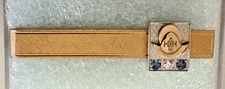 Vtg DESOTO AUTOMOBILE 10k Gold Service Award; On 12k Gold Filled Tie Bar Clip