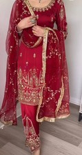 Heavy Designer Natural Crep Silk Top And Bottom With Dupatta For Functional Wear