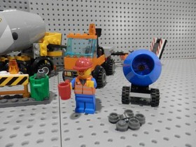 LEGO City Lot 60018 Cement Mixer & 10750 Road Repair Truck Construction