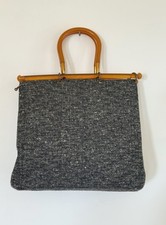 Mid Century Vintage Bobbie Jerome Tweed Handbag with Bakelite Handles