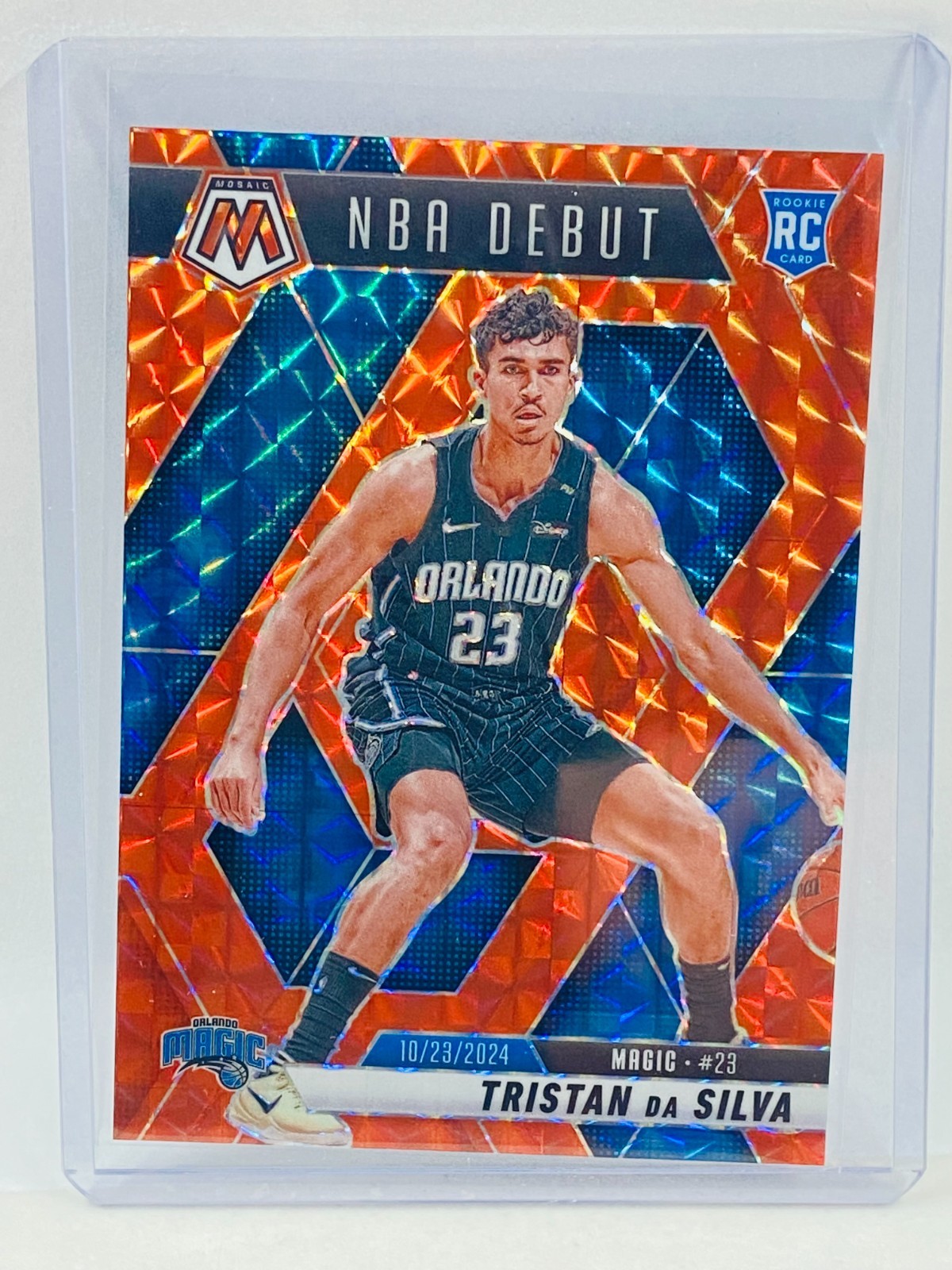2024-25 Panini Mosaic Tristan Da Silva RC NBA Debut Orange Mosaic #208/249