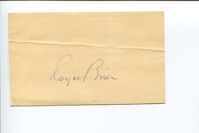 Royce Brier Pulitzer Prize San Francisco Chronicle Author Signed Autograph