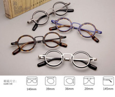 Retro Acetate Metal Fashion Round Eyeglasses Frames Men Women Tortoise Reading