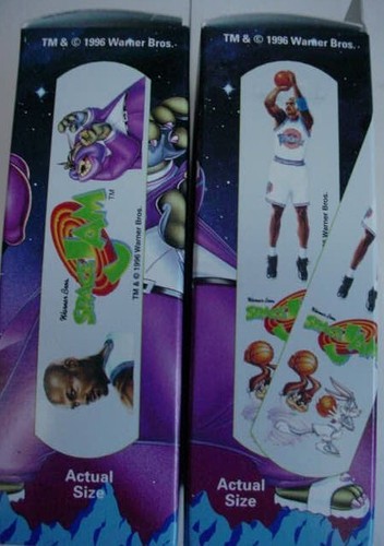 Taz Tasmanian Devil SPACE JAM figure 1996 + 2 Box Bandages Jordan - Picture 15 of 20