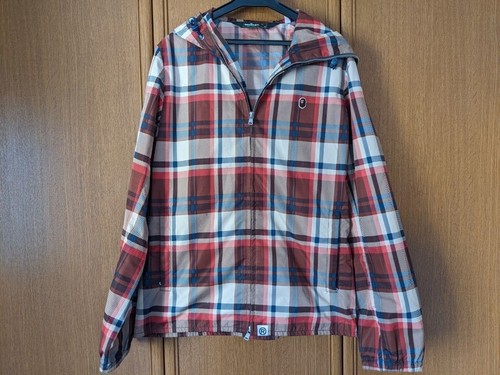 A BATHING APE Plaid Jacket S Size Logo Chest Ape Streetwear BAPE - Picture 4 of 11