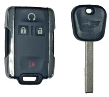 GM REPLACEMENT TRANSPONDER CHIP Chevy BowTie Logo KEY + Remote Fob M3N-32337100