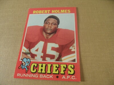 5A-253 1971 TOPPS FOOTBALL CARD #254 ROBERT HOLMES RUNNING BACK CHIEFS