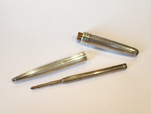 Penna a sfera Montblanc Meisterstuck argento 925 Stød Germania MG130160 METALLO 2 - Foto 15 di 17