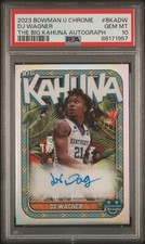 2023 Bowman University Chrome The Big Kahuna DJ Wagner Rookie Auto /150 PSA 10