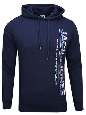 JACK JONES Herren Kapuzenpullover Male Hoodie Sweat Logo Print