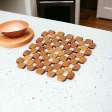 Natural Bamboo Wooden Heat Resistant Dining Table/Kitchen Placement Coaster Mat