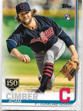 2019 Topps series 2 150 Years Gold Stamp #550 Adam Cimber RC - Cleveland Indians