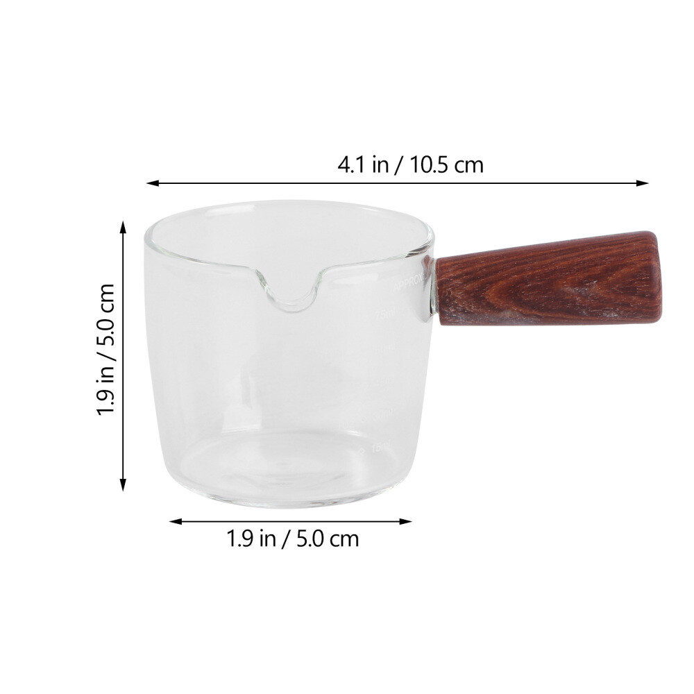 2 Pcs Milk Cup Measure Stir Pour Espresso Coffee Frother eBay