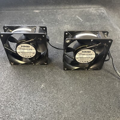 (2) NMB Cooling Fan 119X38MM w/ Power Cord / 115 VAC / 1 Phase / 4715MS-12T-B30