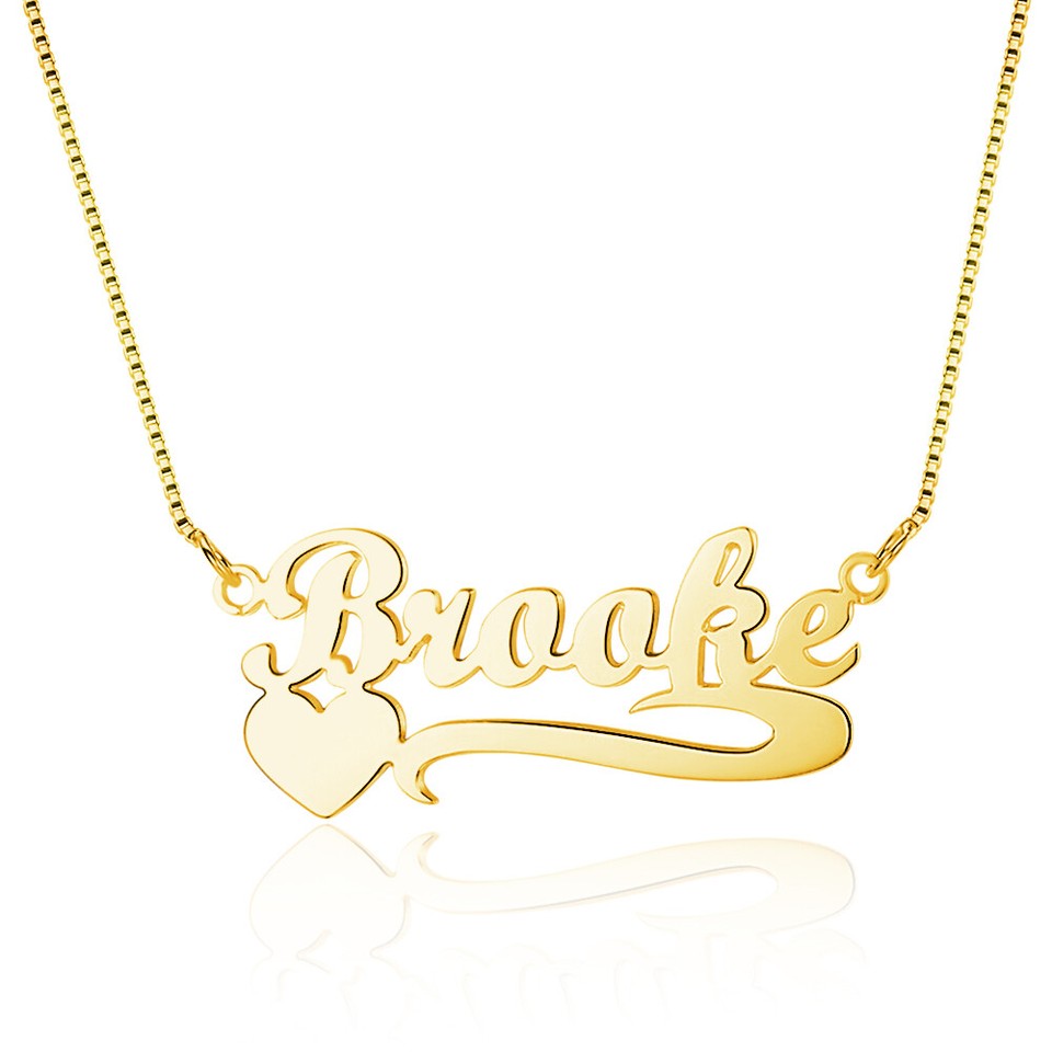 Personalized Heart Accent Name Necklace Custom Name Necklace EBay personalized-heart-accent-name-necklace-custom-name-necklace-ebay