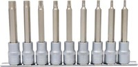 "1/2\" Bit-Stecknuss-Satz Torx, Lang, 9-Tlg, T20-T60 - Ks Tools 911.1520"
