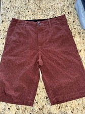 Volcom Surf Turf Hybrid Shorts Boys Size 27/ 14 Brick red 4 Way Stretch