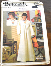 Vintage Butterick 4560 BOHO Caftan Kaftan Tunic Dress Sewing Pattern - UNCUT