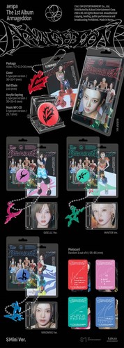 aespa Armageddon The 1st Album SMini Ver Random NFCCD+Photocard+Etc+Tracking Num - Imagen 4 de 4