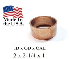 1pc, Bronze Bushing 2 x 2-1/4 x 1 Made In USA Sleeve Bearing