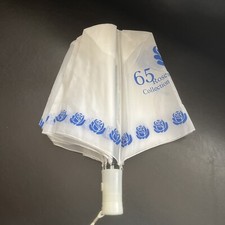 65 Roses Collection Umbrella Cystic Fibrosis Health Charity White Blue Flowers
